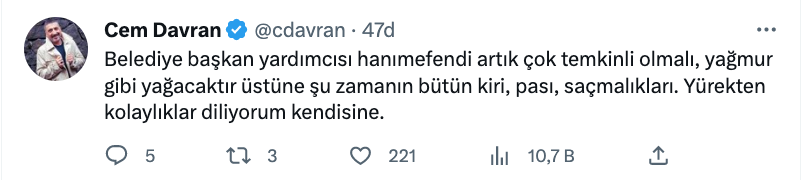 cem davran dan dikkat ceken melek mizrak subasi yorumu